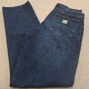 Carhartt BD5119-M Relaxed Fit 5-Pocket Jeans Mens 34X36 Dark Wash Blue NWOT